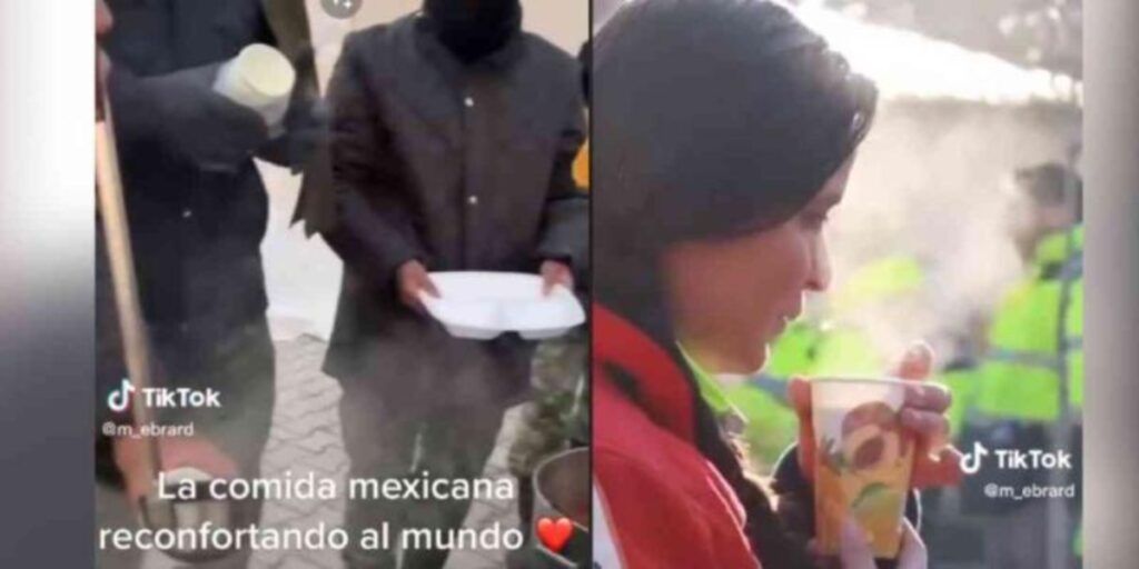 Rescatistas mexicanos dan comida a los afectados en Turquía