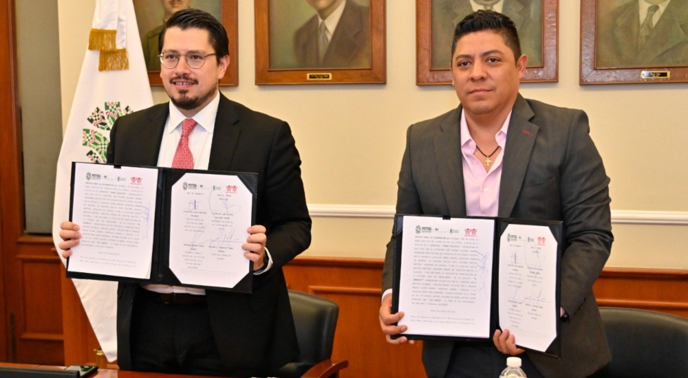 Ricardo Gallardo y el Infonavit firman convenio histórico para escriturar viviendas en San Luis Potosí