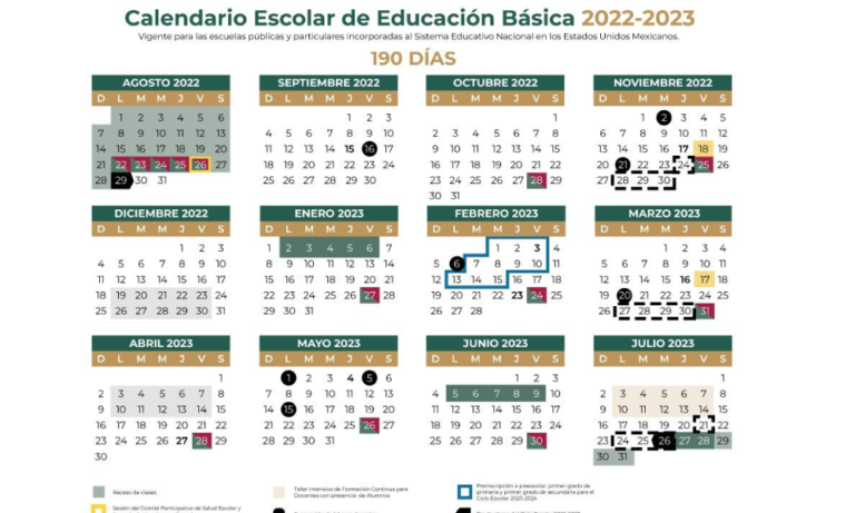 SEP revela propuestas del Calendario Escolar 2023-2024 para educación básica