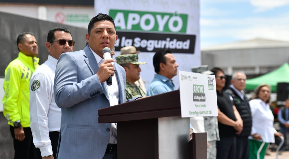 Ricardo Gallardo inaugura plan de seguridad integral en Fenapo 2023